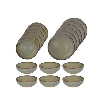 Azur Serviesset Storm 18-delig - Bruin