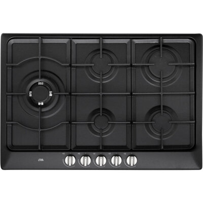Etna Gaskookplaat Inbouw 75cm - KG775ZTA_BK - Zwart