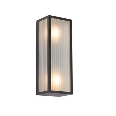 QAZQA Buitenwandlamp Charlois - 14x20x38 cm