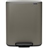 Brabantia Prullenbak Bo - 2x30L - Platinum