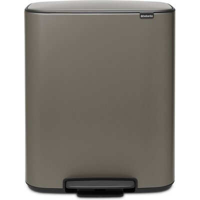 Brabantia Prullenbak Bo - 2x30L - Platinum