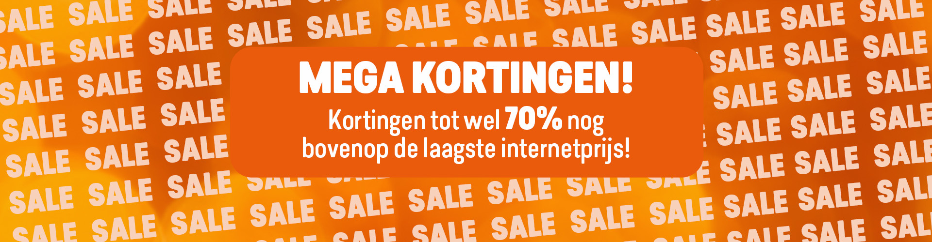 Mega kortingen! Tot wel 70% korting