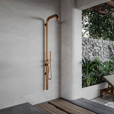 FortiFura Buitendouche Original - RVS 316 - Geborsteld Koper PVD