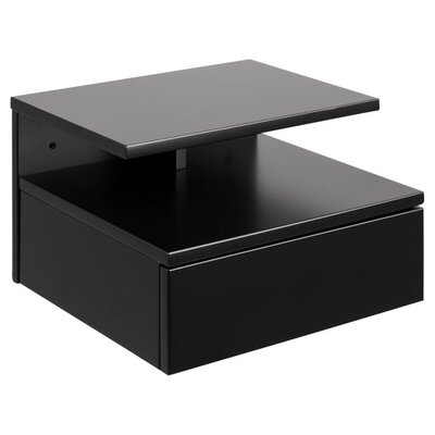 fonQ Nachtkastje Ashlan - 22,5x35x32 cm - Zwart