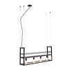 QAZQA Hanglamp Cage Rack - 4-licht - Zwart