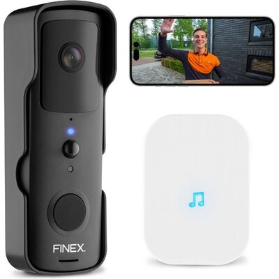 Finex Video Deurbel - Incl Binnenbel - Zwart