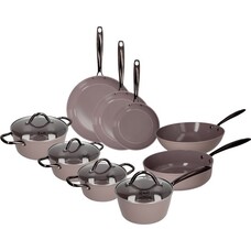 Cook & Pan Pannenset Taupe of Mind - 9-delig - Taupe