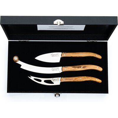 Laguiole Style De Vie Kaasmessen Luxury Line - 3-delig - Olijfhout