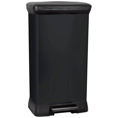 Curver Prullenbak Decobin 50L - 39x29x72 cm - Zwart