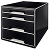 Leitz Ladenblok WOW Cube - 4 lades - Zwart