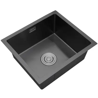 Croom Spoelbak Orteon - 45x40 cm - Antraciet/Zwart