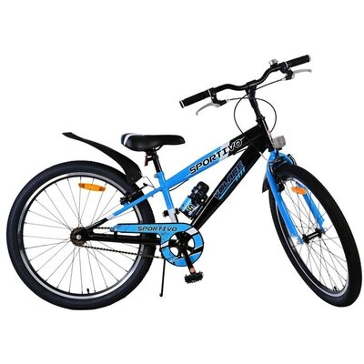 Volare Kinderfiets Sportivo - 24 Inch - Zwart/Blauw