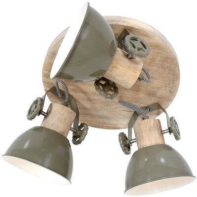 Steinhauer Plafondlamp Mexlite Gearwood - 3-lichts - Groen