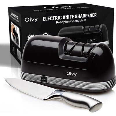 Olvy Elektrische Messenslijper Pro - Zwart