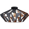 Eglo Plafondlamp Carlton 6 - Ø47 cm - Zwart/Koper