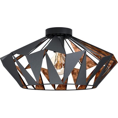 Eglo Plafondlamp Carlton 6 - Ø47 cm - Zwart/Koper