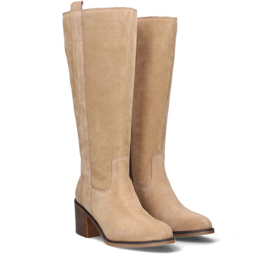 JJ Footwear Dameslaarzen Leyburn - Maat 38 - Taupe