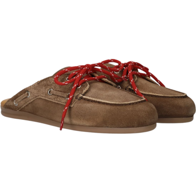 Posa Damesloafers Mule Suede - Maat 39 - Bruin