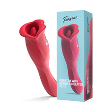 Teazers Vibrator met Lik Stimulator - Rood