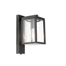 QAZQA Wandlamp Charlois - met Sensor - Zwart