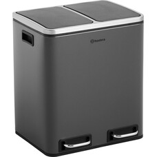 Homra Prullenbak Blinq - 2x15L - Grijs