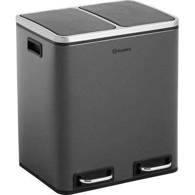 Homra Prullenbak Blinq - 2x15L - Grijs
