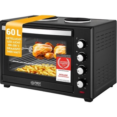 TZS First Austria Mini Oven 60L - 3400W - Zwart