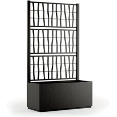 Stefanplast Plantenbak met Latwerk - 80×36×140 cm - Grafiet