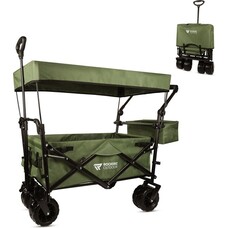 Rockerz Bolderkar met Dak 120L - Groen