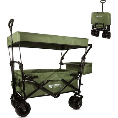 Rockerz Bolderkar met Dak 120L - Groen