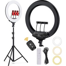 Studio ME Ringlamp met Statief - 18 inch - Zwart