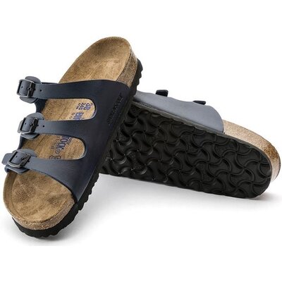 Birkenstock Damesslippers Florida Soft Footbed - Maat 42 - Donkerblauw