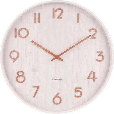 Karlsson Wandklok Pure - Ø40 cm - Wit