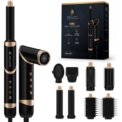 Wellshine Airstyler Nova 8-in-1 - Zwart