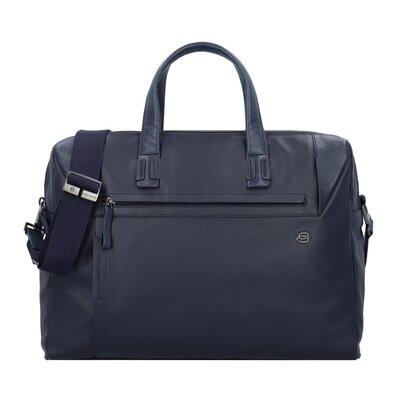 Piquadro Aktetas Pan - 43,5cm - Blauw Leer