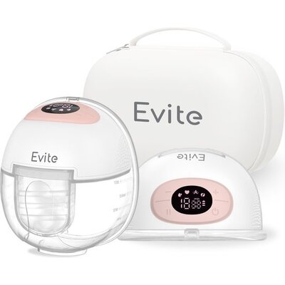 Evite Elektrische Borstkolf Nova - 2 stuks - Wit/Roze