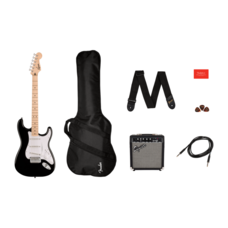 Squier Elektrische Gitaar - Sonic Stratocaster Pack MN - Zwart