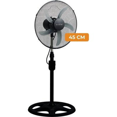 Evolar Statiefventilator XL - 45cm - EVO-18MSFBL - Zwart