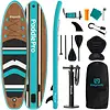 LifeGoods Sup Board PaddlePro - 320x81x15 cm - Hout/Blauw