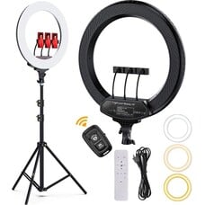 Studio ME Ringlamp met Statief - 18 inch - Zwart