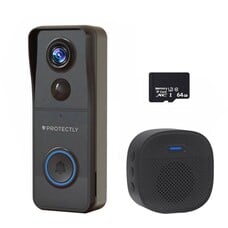 Protectly Video Deurbel - met Gong - 4K UHD - Incl 64GB SD