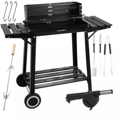 Kaminer Houtskoolbarbecue - 93x41x86 cm - Zwart