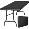 Lenx Vouwtafel 180x75x74 cm - Zwart