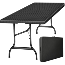 Lenx Vouwtafel 180x75x74 cm - Zwart