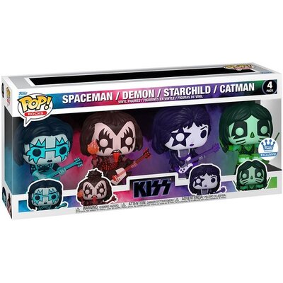 Funko Pop! Figuur Rocks KISS Color Spotlight - 4-Pack