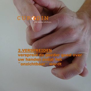 Eigen label Detectie Oefenset tbv controle handdesinfectie of decontaminatie bij oefeningen