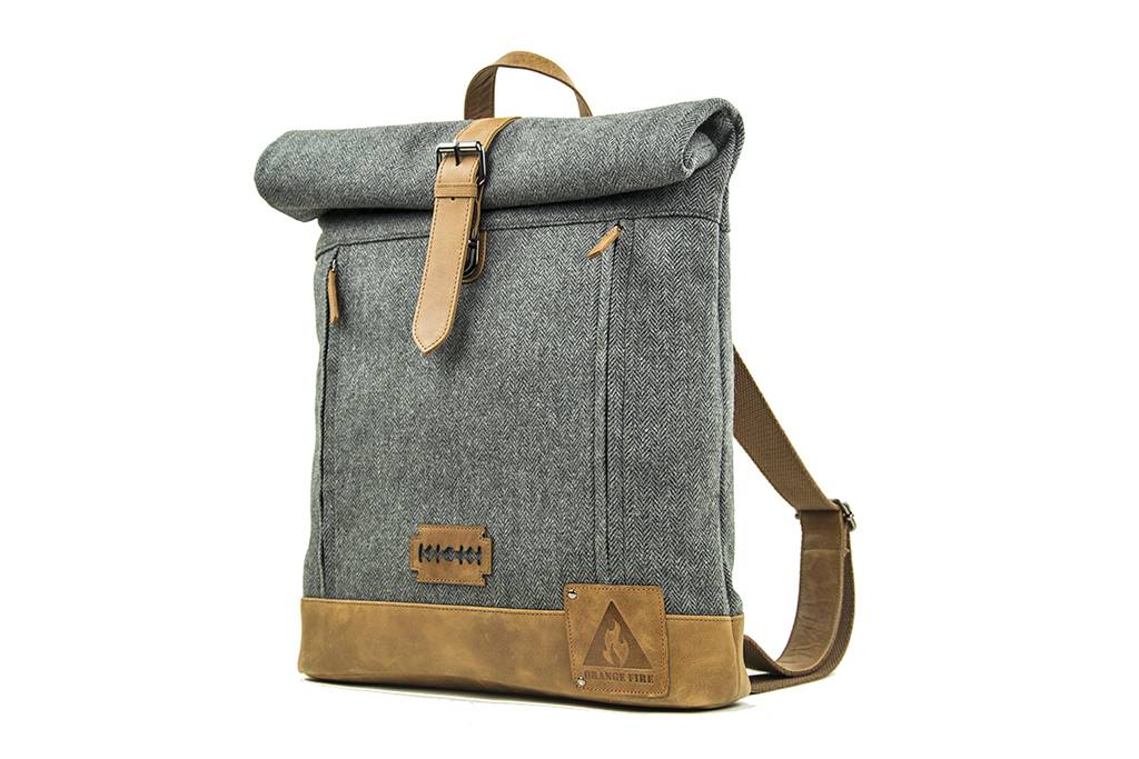 Shelby Brothers collection by Orange Fire Johnny rolltop-backpack