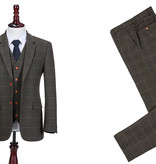 Shelby Brothers collection by Orange Fire 3-delig tweed pak Dark Green Tattersall