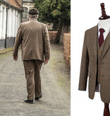 Shelby Brothers collection by Orange Fire 3-delig tweed pak Traditional Brown Estate Herringbone