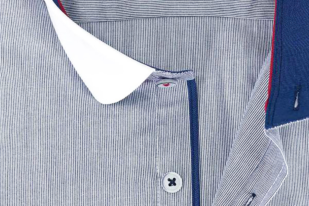 House of Cavani Beaumont penny collar overhemd  blue-white -stripe